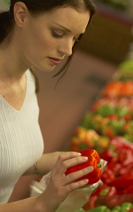 Woman Selecting Vegetables